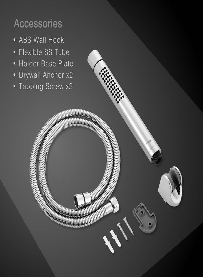 هيندوير مجموعة هندوير الإيطالية F500007CP دش يدوي ثنائي التدفق للحمام | مصنوع من النحاس | مطلي بالكروم | مزود بخطاف جداري | تقنية توفير الماء والهواء | وضعان للدش - تدفق نفاث وتدفق مطري - Image 4